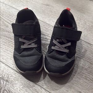 Cat & Jack Black and Red Sneakers with Velcro Strap